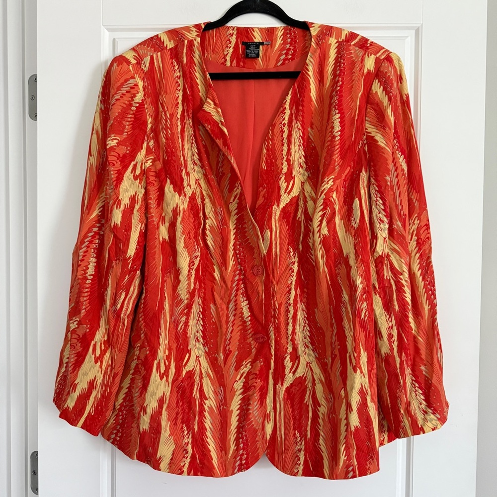 Sandra Bold Red and Gold Women's Blazer